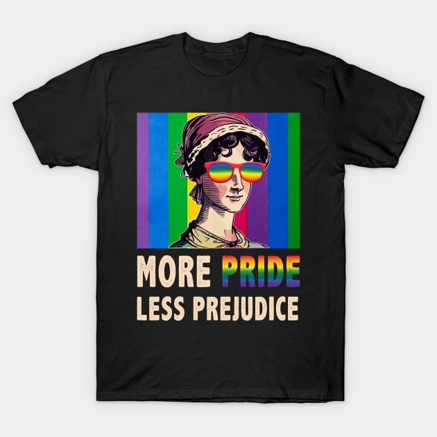 More Pride Less Prejudice LGBT ally pride month T-Shirt by marisamegan8av